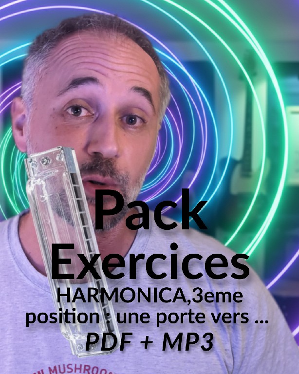 Harmonica, 3ème position Pack d'exercices PDF et MP3