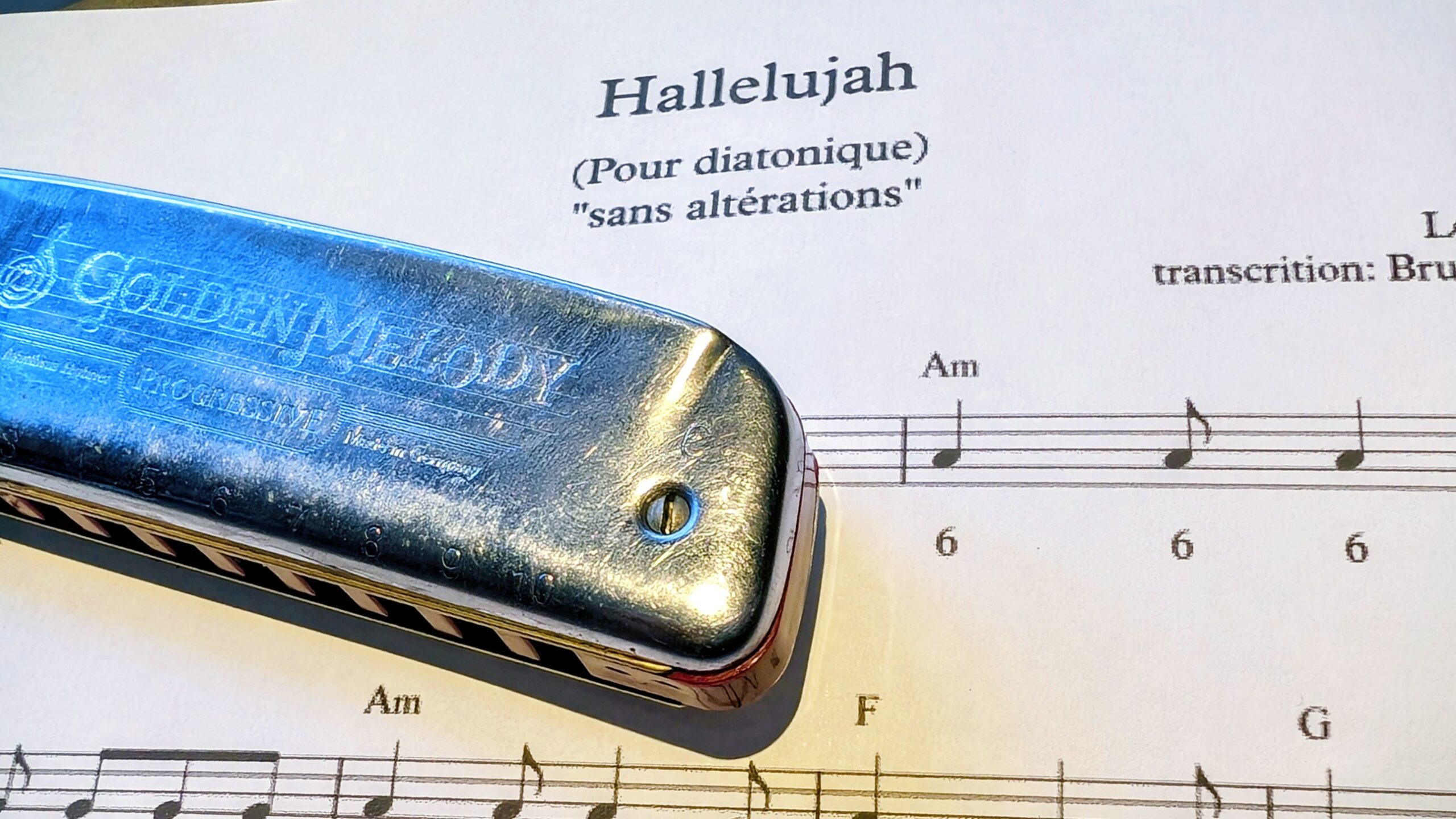 tablature-harmonica-hallelujah Golden melody brunoharmo